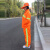 环卫工人制服透气耐磨反光衣工作园林服可印字道路高速养护套装 橘红长袖套装 M 165