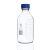 垒固 蓝盖试剂瓶棕色丝口试剂瓶蓝盖方瓶刻度样品瓶 100ml 透明蓝盖试剂瓶 
