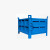 重型铁板箱金属周转箱铁箱车间铁屑箱物料箱铁框仓储笼铁质零件框 卡其色