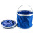 冰禹 BYQ-627 清洁工具擦洗水桶 折叠伸缩收纳桶 多功能圆形水桶 蓝色 13L