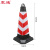 震迪橡胶路锥红白无字施工斜纹警示柱交通设施路障筒可定制SH173