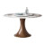 简帛新中式实木餐桌亮光岩板现代简约餐厅旋转圆桌轻奢小户型家用 1.2m圆桌 单餐桌