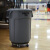Rubbermaid分类垃圾桶乐柏美室外大号商用厨房干湿带盖圆形大容量定制 灰色 121L储物桶