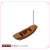 江南小木船可下水池漂浮鱼缸造景手工模型复古摆件饰品水乡乌篷船 花梨色无篷