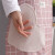漂亮洋气的围裙袖套两件套女厨房2021厨房防水防油秋冬厚 可调防水灰格韩式花+套袖