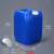 化工桶堆码桶25公斤升KG塑料桶20L废液桶方形酒精消毒液加厚 25L蓝色-B款1公斤