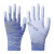 薄款尼龙PU涂指涂掌手套劳保耐磨工作防护防滑带胶夏季干活静电 紫色条纹涂掌（24双） S