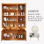 实为书柜实木书柜书架书橱组合带玻璃门中式落地书柜墙客厅现代简约 白色 实木五门组合