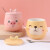 贝瑟斯小猪表情陶瓷杯带勺可爱马克杯办公室咖啡水杯粉色400ml