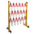 玻璃钢管式伸缩围栏可移动安全电力施工护栏绝缘折叠围挡防护栏定 1.2*6不锈钢红白款
