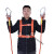 安全带工地施工保险带高空作业安全带全身五点式攀岩安全带安全绳 橘色双小钩3米带绑腿