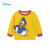 迪士尼童装男童针织衫米奇唐老鸭系列撞色毛衣 黄色 4岁/身高110cm