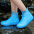 阿力牛 AZF87 双层鞋底防水雨鞋套 加厚耐磨防滑鞋套 蓝色中筒 M(34-36码) 