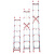 铝合金伸缩梯子直梯单面升降梯子工程梯阁楼梯3-12米登高户外云梯 加厚款7米3.7米升6.5米 2mm