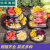 悦希（UIOSIN）一次性水果盒水果拼盘透明多格果切包装盒圆形沙拉塑料盒水果捞 500克 三分格透明底 100套