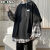 NUDR13-18初高中男生春天穿的毛衣假两件卫衣男春秋季小众设计高级感B 黑色 L
