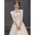 哈布蕾新娘婚纱2024新款小个子礼服法式长袖轻白色简约感缎面出嫁 白色 () S