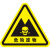 禹选工品 PVC安全警示贴标识牌 三角形注意安全标志 当心机械伤人20x20cm