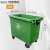 环卫垃圾桶660L商用大号1100升带盖垃圾箱工业室外环卫市政专用桶 660L加厚绿色/灰色 一年
