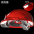 LISM带双风扇子工地内置太阳能空调帽可充电头盔空调制冷 双风扇+蓝牙+太阳能红色