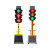 Moody太阳能红绿灯交通信号灯可移动十字路口学校驾校交通警示灯 300-4型圆灯90瓦 升降立柱