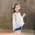 香韵歌女童夏季短袖适合4-15岁小女孩穿的韩版T恤夏装新款儿童上衣宝宝 短袖+短裤 110码建议身高1米05左右
