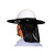 朋安 安全帽遮阳挡 工地遮阳帽 户外建筑施工防晒帽 防紫外线夏季透气遮阳板（不含安全帽 ）  橙色 