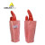 代尔塔 201402 PVC防化手套 40cm环保中长款 防油耐酸碱植绒内衬 红色 1副