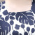 百丽佳嘉（BAILIJIAJIA）时尚气质印花连衣裙女2024年夏季新款韩版修身中长款女士字裙子 蓝色 XXXL