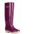 超高筒雨鞋女款2024新款时尚外穿成人雨靴插秧防滑防水特高筒水鞋 超高筒紫色[加羊羔绒套] 请拍 36