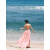 悦贝娜沙滩裙法式吊带露背长裙三亚甜美拍照海边度假女夏季小众设计感 浅桃粉 s