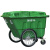 垃圾车环卫清洁车户外特大大型街道保洁物业400L四轮手推车清运车 400L灰色(盖)