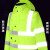 普舍（PUTSCHE）户外反光棉雨衣加厚救援应急分体雨衣雨裤套装 荧光绿（单雨衣）3XL码