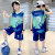 AT儿童装男童夏季套装2024新款中大童背心男孩篮球服运动服夏款 绿色 150cm(150cm)