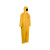 杜邦Tychem 2000C 耐酸碱防化带帽连体防护服 黄色 L码 5件装