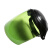 立采  电焊面罩头戴式轻便焊工防护PC面屏打磨防飞溅二保氩弧防烤脸焊帽 绿色面罩 