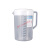 塑料量筒 2500/5000毫升带刻度带盖子PP塑料量杯奶茶厨房专用冷热水壶JYH 2000亳升带盖