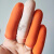指套100个麻点颗粒防滑橙色白色乳胶橡胶耐磨加厚劳保工业手指套 橙色小号S(100个)