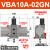 瀚时恒业 气动增压阀气缸增压泵空气气体加压泵VBA10A-02/20A-03/40A-04GN VBA10A-02GN带表消声器 