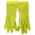 克林莱进口天然橡胶手套手部防滑保洁防护清洁中号M码绿色加厚款