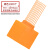 物流吊牌挂签一体式快递快运塑料标牌扎带加厚柔韧耐用 橙色(100个)