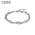 六福珠宝Pt950菱感水波纹铂金手链 计价 L04TBPB0023 5.41克(含工费541元)