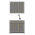 普耐尔阳台太空铝落地式组合洗衣柜一体陶瓷洗衣盆带搓板洗衣池 ZS8048(左搓板)(乳白)洗衣柜