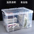 适用适用于透明收纳箱塑料箱子储物箱收纳盒衣服整理箱大号有盖衣物收 三件装10升3个