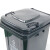 冰禹 BY-6261 户外厂房垃圾桶 大号特厚挂车桶 塑料分类垃圾箱 红色 有害垃圾 加厚100L 上海分类垃圾桶