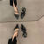 TATANA平底小众法式复古包头凉鞋仙女鞋子2024年新款春夏季黑色尖头单鞋 CMA8023米白色 35