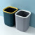普利赛拉 压圈垃圾桶 北欧简约带压环塑料垃圾桶纸篓卫生间办公室清洁桶 浅绿色10L