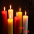 铸固 应急照明蜡烛 加粗家庭用停电照明无烟无味蜡烛长效燃烧 红色四个加烛台