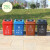 适用分类垃圾桶摇盖式大号室外咖啡色干湿垃圾桶塑料桶方形 100L加厚带轮上海分类(颜色备注