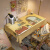 卡通日系小女孩治愈系列家用防油免洗餐桌布书桌PVC软皮革茶几布 浅紫色 ZBPJMW01 6090cm(多功盖布)